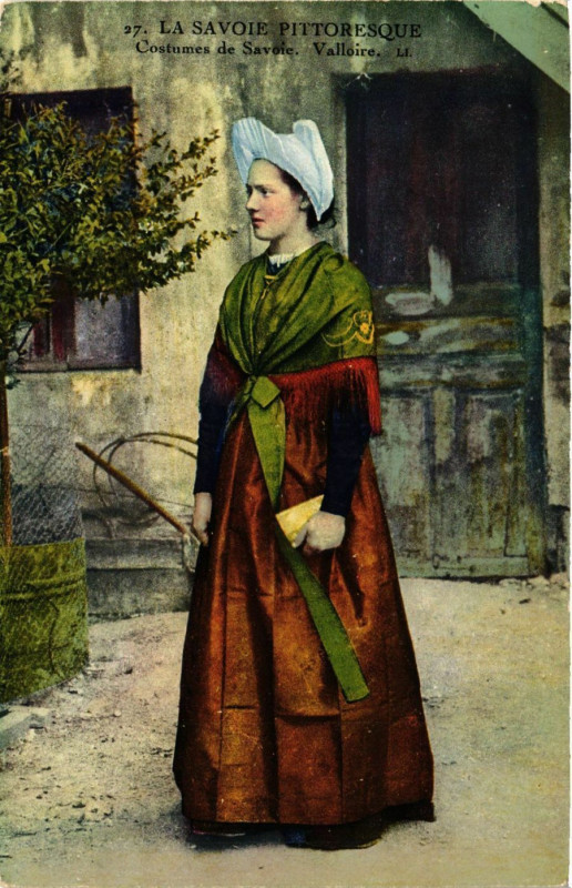 Carte postale ancienne Costumes de Savoie - Valloire à Valloire