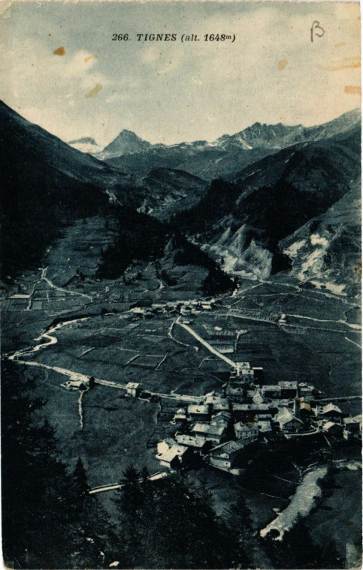 Carte postale ancienne Tignes (alt 1648 m) à Tignes