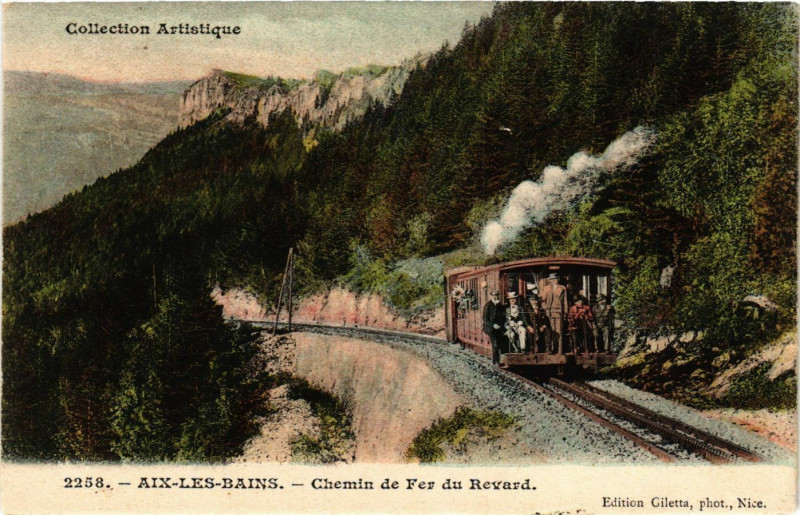 Carte postale ancienne Aix-les-Bains - Chemin de Fer du Revard à Aix-les-Bains