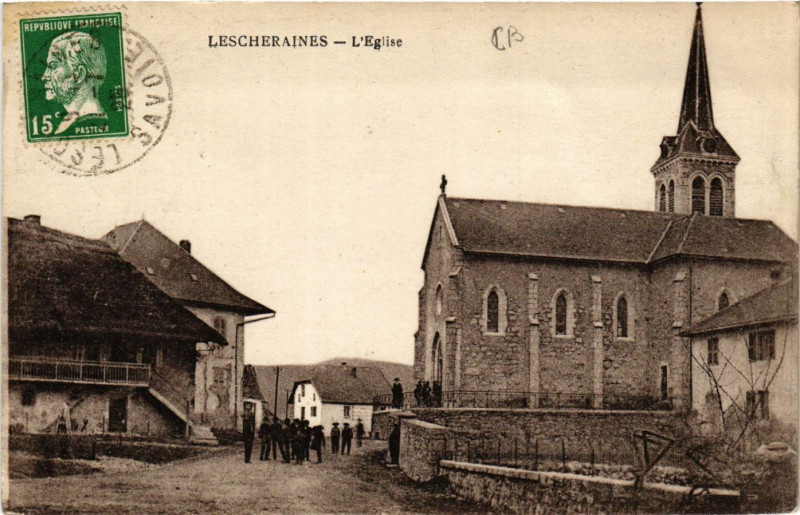 Carte postale ancienne Lescheraines - L'Eglise à Lescheraines