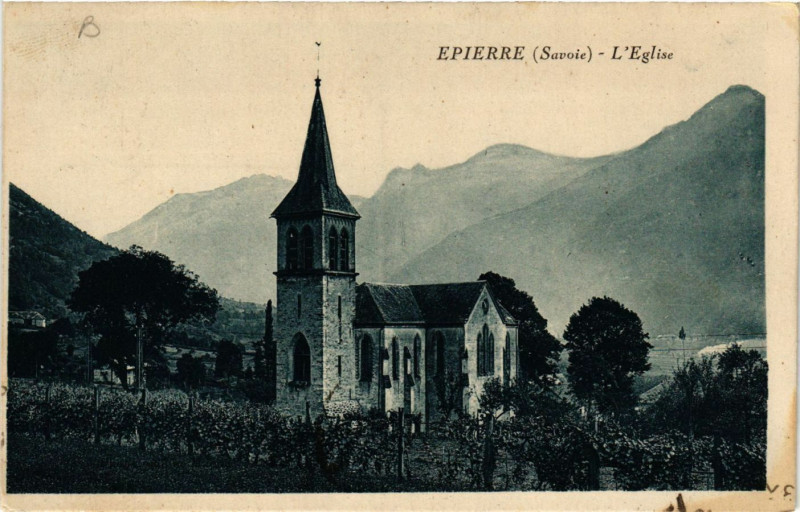 Carte postale ancienne Epierre - L'Eglise à Épierre