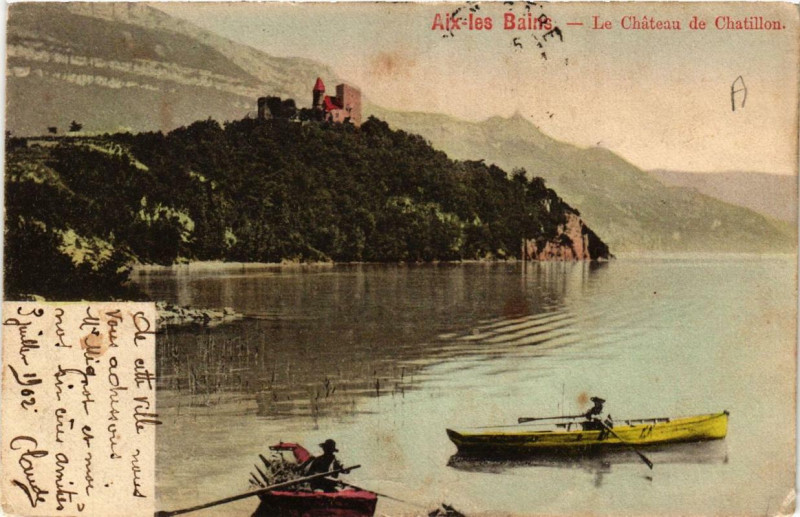 Carte postale ancienne Aix-les-Bains Le Chateau de Chatillon à Aix-les-Bains