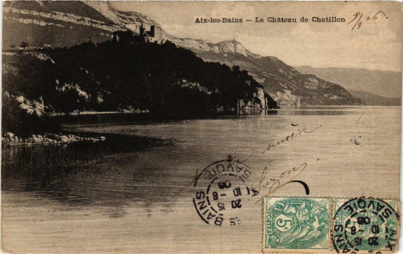 Carte postale ancienne Aix-les-Bains Le Chateau de Chatillon à Aix-les-Bains