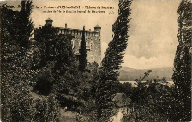Carte postale ancienne Env. d'Aix-les-Bains Chateau de Bourdeau à Bourdeau
