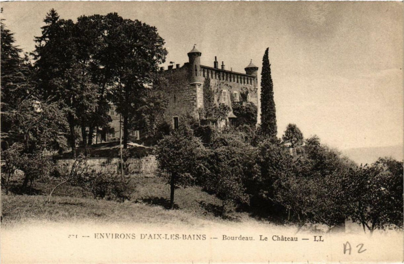 Carte postale ancienne Env. d'Aix-les-Bains Bourdeau Le Chateau à Bourdeau