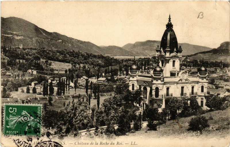 Carte postale ancienne Aix-les-Bains - Chateau de la Roche du Roi à Aix-les-Bains