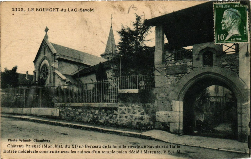 Carte postale ancienne Le Bourget-du-Lac - Chateau Prieuré (Mon.hist du XIs.) .. au Bourget-du-Lac