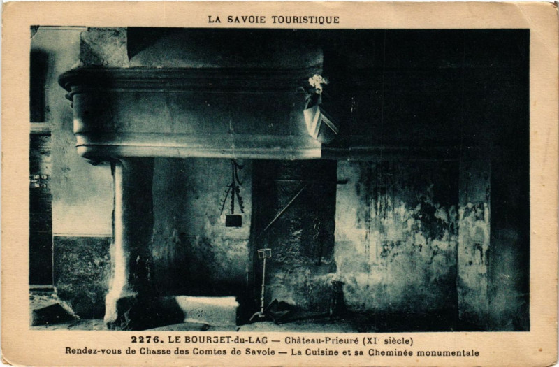 Carte postale ancienne Bourget-du-Lac Chateau-Prieuré (Xi s.) -Rendez-vous de Chasse..