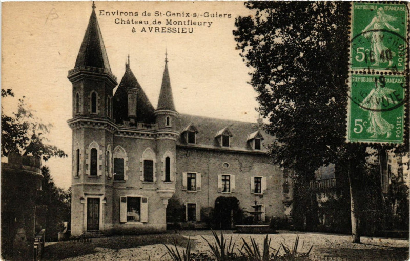Carte postale ancienne Env. de Saint-Genix-sur-Guiers - Chateau de Montfleury a Avressieu