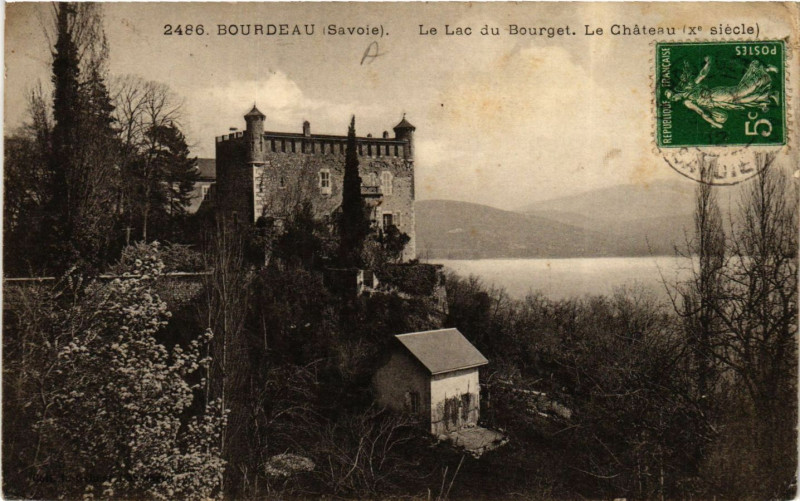 Carte postale ancienne Bourdeau - Le Lac du Bourget. Le Chateau (X siecle) à Bourdeau