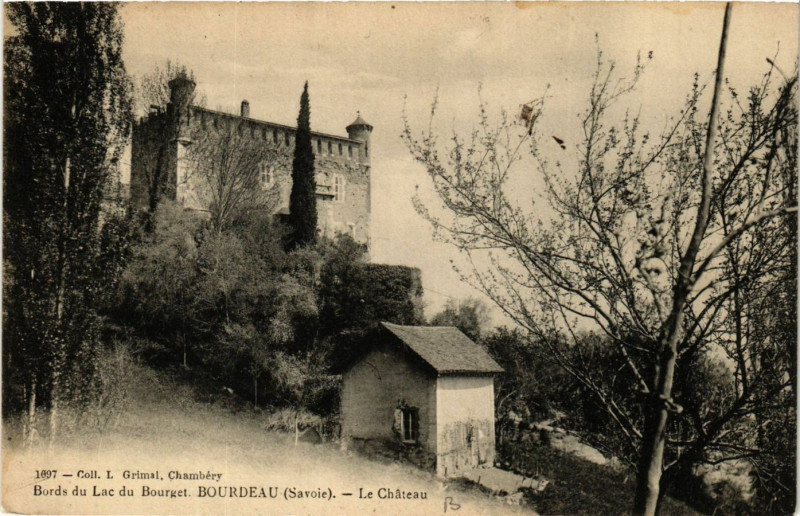 Carte postale ancienne Bords du Lac du Bourget Bourdeau - Le Chateau à Bourdeau
