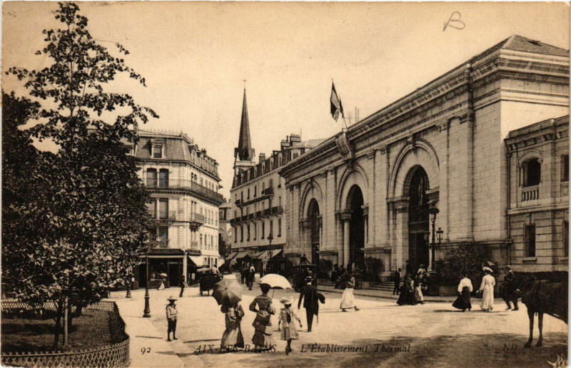 Carte postale ancienne Aix-les-Bains - L'Etabl. Thermal à Aix-les-Bains