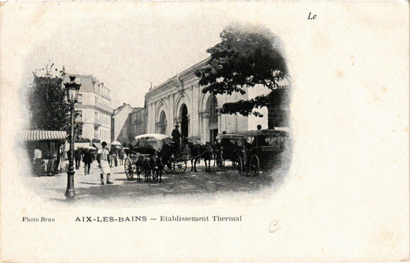 Carte postale ancienne Aix-les-Bains - Etabl. Thermal à Aix-les-Bains