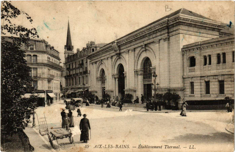 Carte postale ancienne Aix-les-Bains - Etabl. Thermal à Aix-les-Bains
