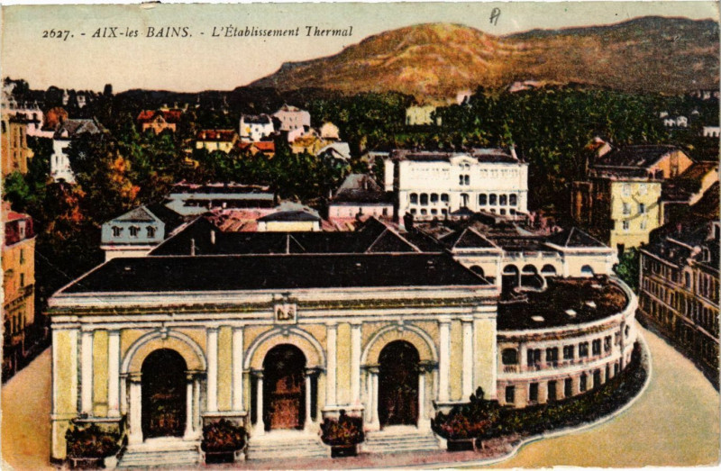 Carte postale ancienne Aix-les-Bains - L'Etabl. Thermal à Aix-les-Bains