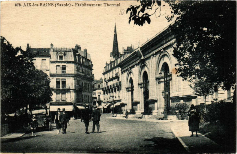 Carte postale ancienne Aix-les-Bains - Etabl. Thermal à Aix-les-Bains