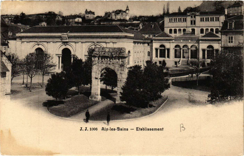 Carte postale ancienne Aix-les-Bains - Etabl. à Aix-les-Bains