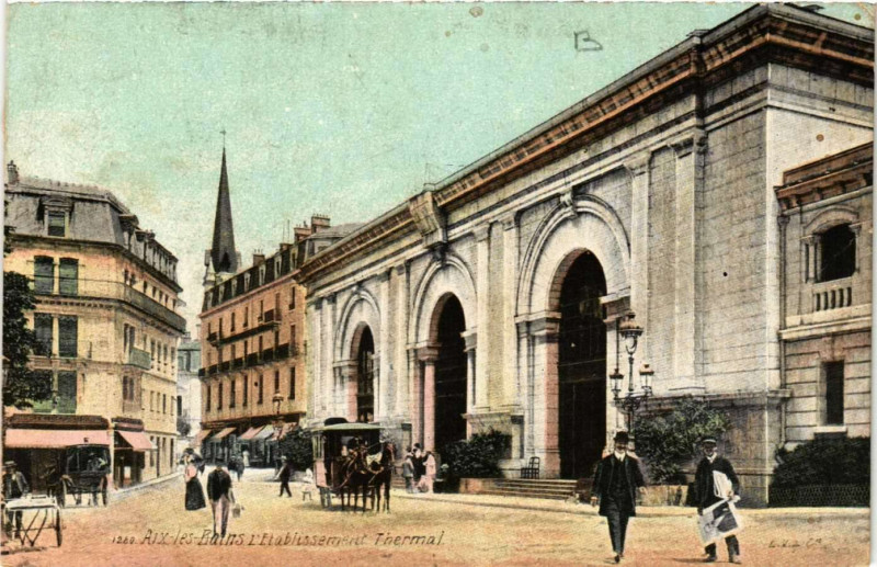 Carte postale ancienne Aix-les-Bains - L'Etabl. Thermal à Aix-les-Bains