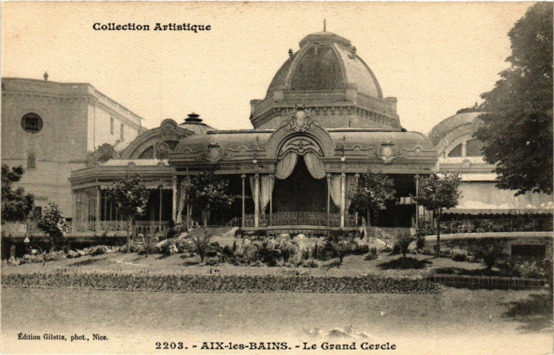 Carte postale ancienne Aix-les-Bains - Le Grand Cercle à Aix-les-Bains