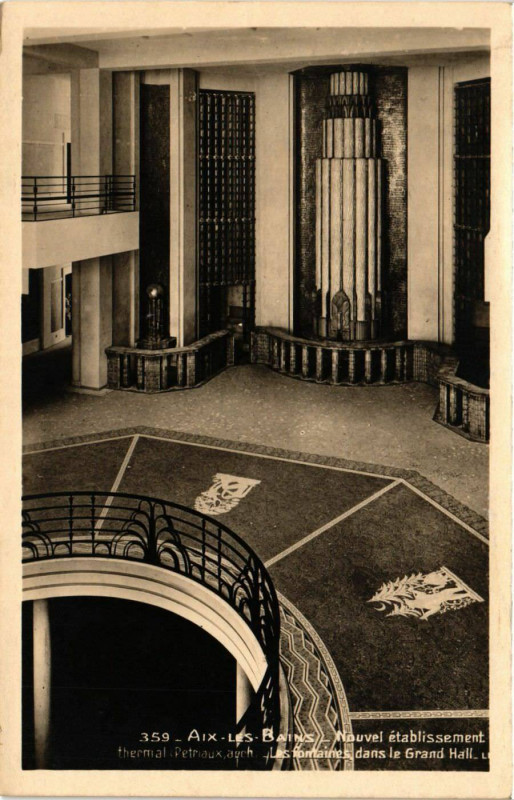 Carte postale ancienne Aix-les-Bains - Nouvel Etabl. thermal Petriaux auch - Les à Aix-les-Bains