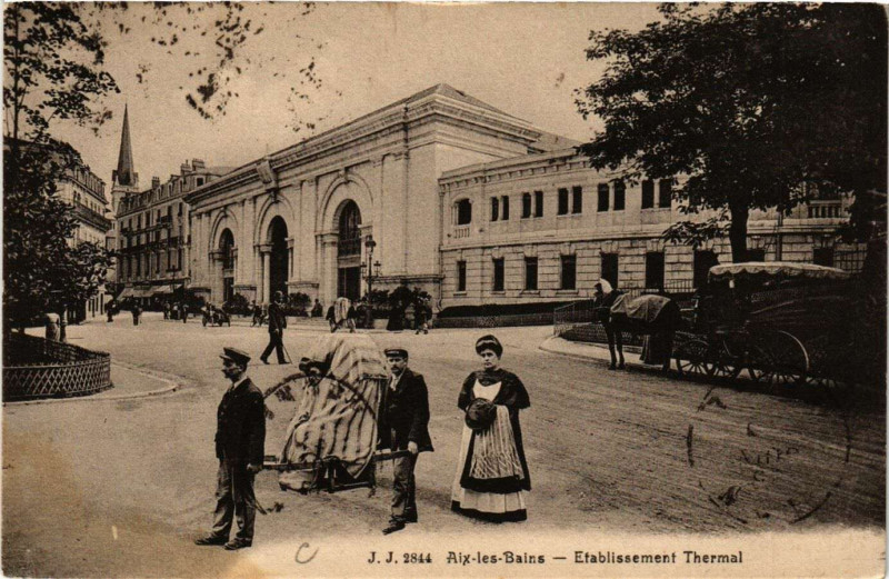 Carte postale ancienne Aix-les-Bains - Etabl. Thermal à Aix-les-Bains