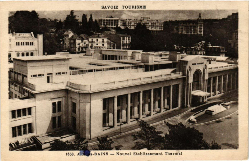 Carte postale ancienne Aix-les-Bains - Nouvel Etabl. Thermal à Aix-les-Bains