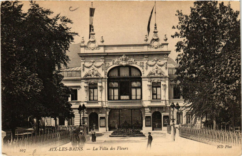 Carte postale ancienne Aix-les-Bains - La Villa des Fleurs à Aix-les-Bains