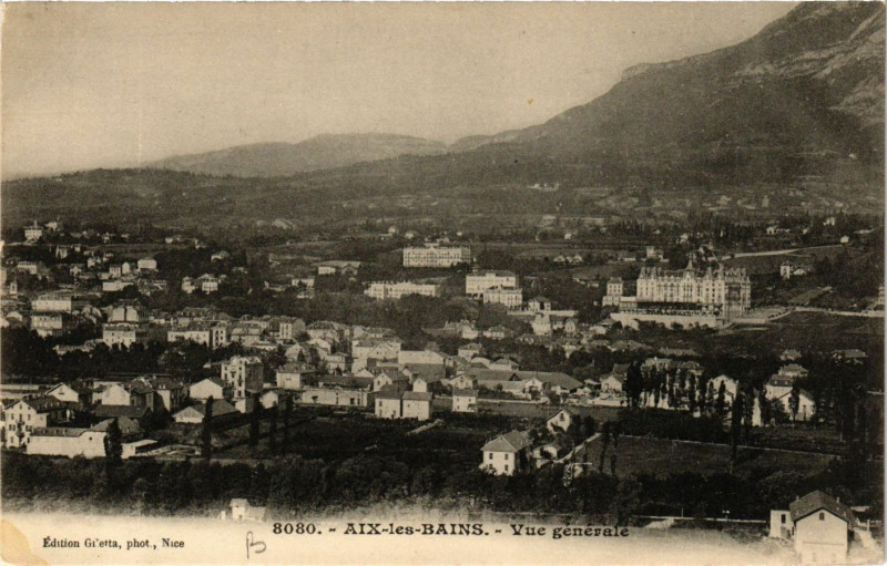 Carte postale ancienne Aix-les-Bains - Vue générale à Aix-les-Bains