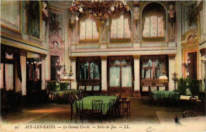 Carte postale ancienne Aix-les-Bains - Le Grand Cercle - Salle de Jeu à Aix-les-Bains