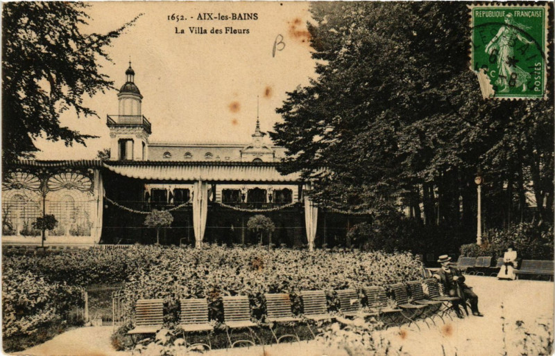 Carte postale ancienne Aix-les-Bains - La Villa des Fleurs à Aix-les-Bains