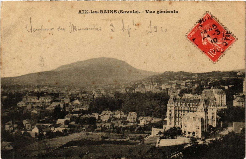 Carte postale ancienne Aix-les-Bains - Vue générale à Aix-les-Bains