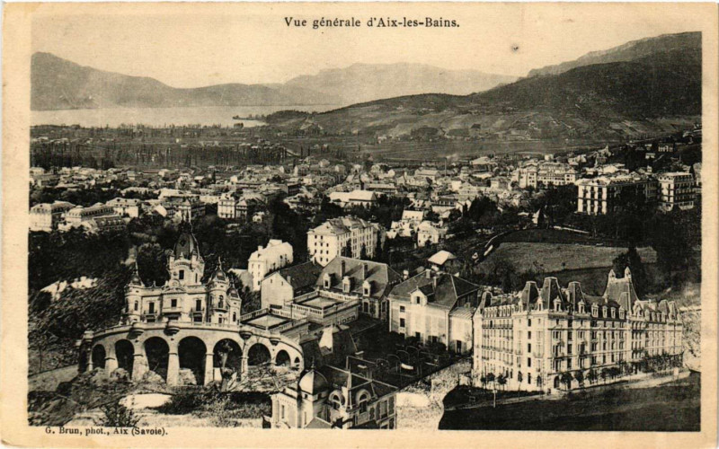 Carte postale ancienne Vue générale d'Aix-les-Bains à Aix-les-Bains