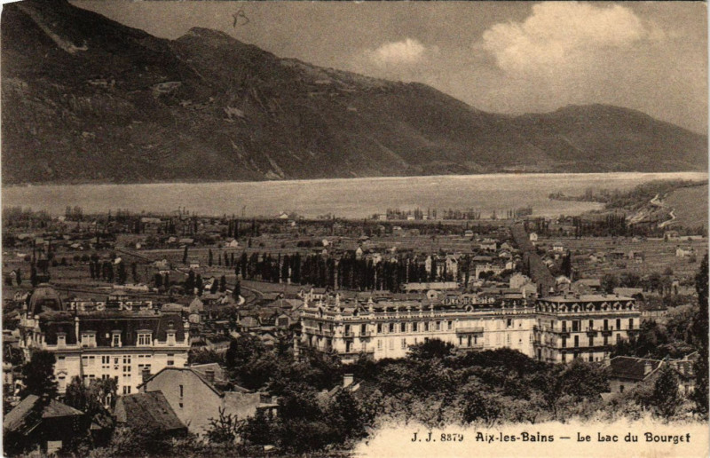 Carte postale ancienne Aix-les-Bains - Le Lac du Bourget à Aix-les-Bains