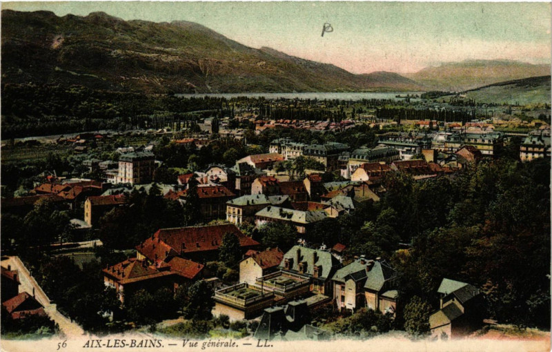 Carte postale ancienne Aix-les-Bains - Vue générale à Aix-les-Bains