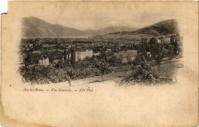 Carte postale ancienne Aix-les-Bains - Vue générale à Aix-les-Bains