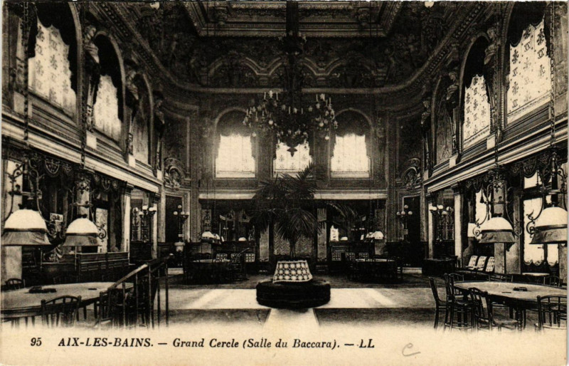 Carte postale ancienne Aix-les-Bains - Grand Cercle (Salle du Baccara) à Aix-les-Bains