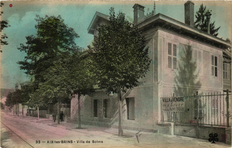 Carte postale ancienne Aix-les-Bains - Villa de Soims à Aix-les-Bains