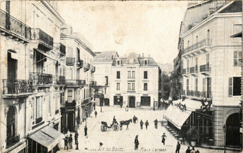Carte postale ancienne Aix-les-Bains - Place Carnot à Aix-les-Bains