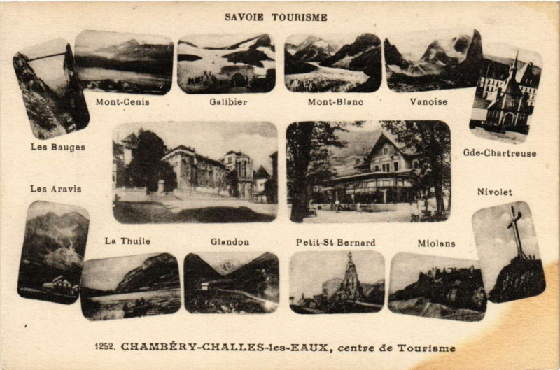Carte postale ancienne Savoie-Tourisme - Chambery-Challes-les-Eaux centre de Tourisme à Chambéry