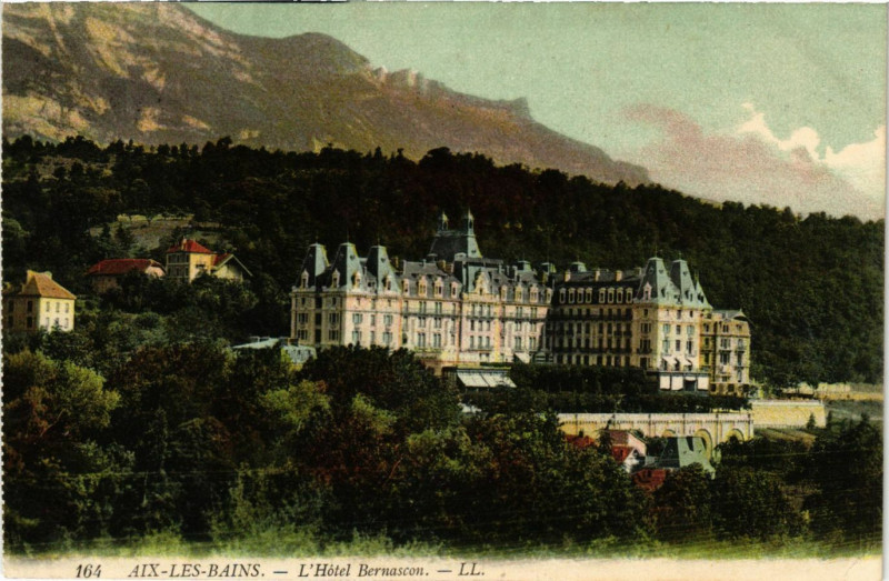 Carte postale ancienne Aix-les-Bains - L'Hotel Bernascon à Aix-les-Bains