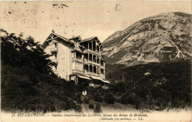 Carte postale ancienne Aix-les-Bains - Station climatérique des Corbieres Séjour des .. à Aix-les-Bains