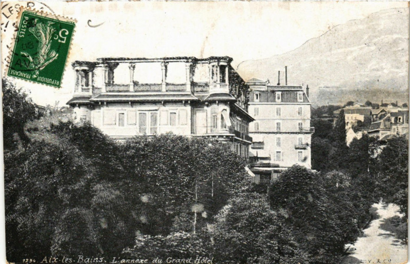 Carte postale ancienne Aix-les-Bains - L'annexe du Grand Hotel à Aix-les-Bains