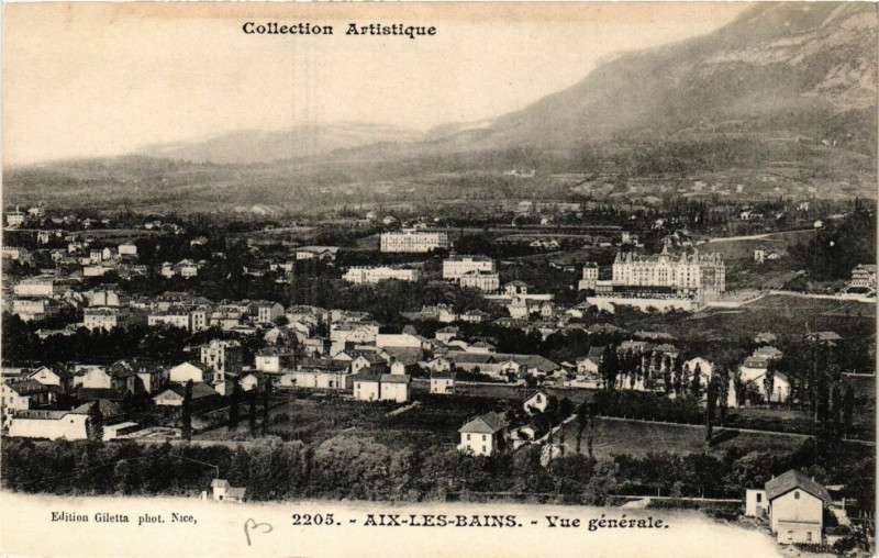 Carte postale ancienne Aix-les-Bains - Vue générale à Aix-les-Bains