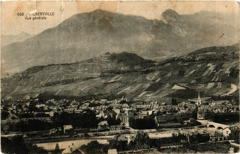 Carte postale ancienne Albertville - Vue générale à Albertville