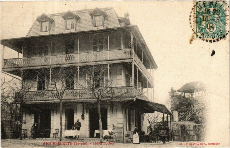 Carte postale ancienne Aiguebelette - Hotel Follier