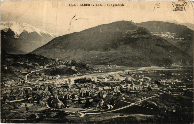 Carte postale ancienne Albertville - Vue générale à Albertville
