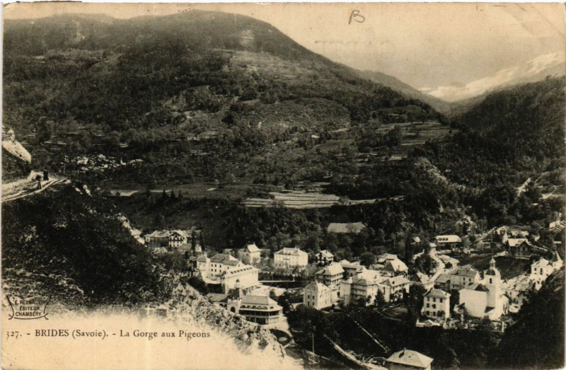 Carte postale ancienne Brides - La Gorge aux Pigeons