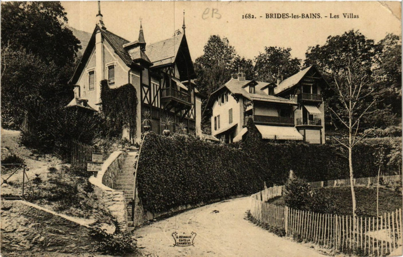 Carte postale ancienne Brides-les-Bains - Les Villas à Brides-les-Bains
