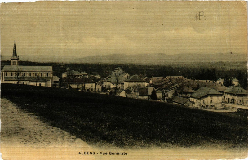 Carte postale ancienne Albens - Vue générale