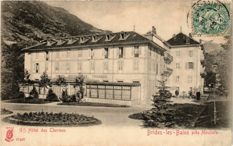 Carte postale ancienne Gd. Hotel des Thermes - Brides-les-Bains pres Moutiers à Brides-les-Bains